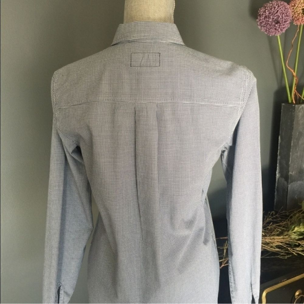 Current/Elliott The Slim Boy Houndstooth Shirt Md - Picture 5 of 7